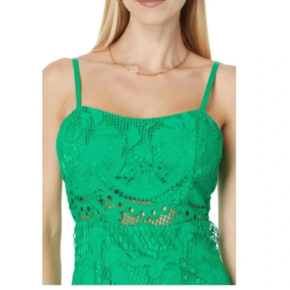 Lilly Pulitzer Brazilian Green Risette Lace Dress - Picture 13 of 15